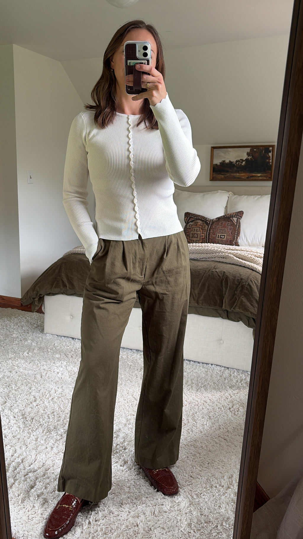 Ribbed Scalloped Long Sleeve