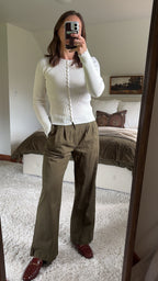 Ribbed Scalloped Long Sleeve