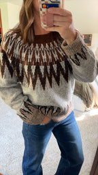 Fair Isle Pullover Sweater