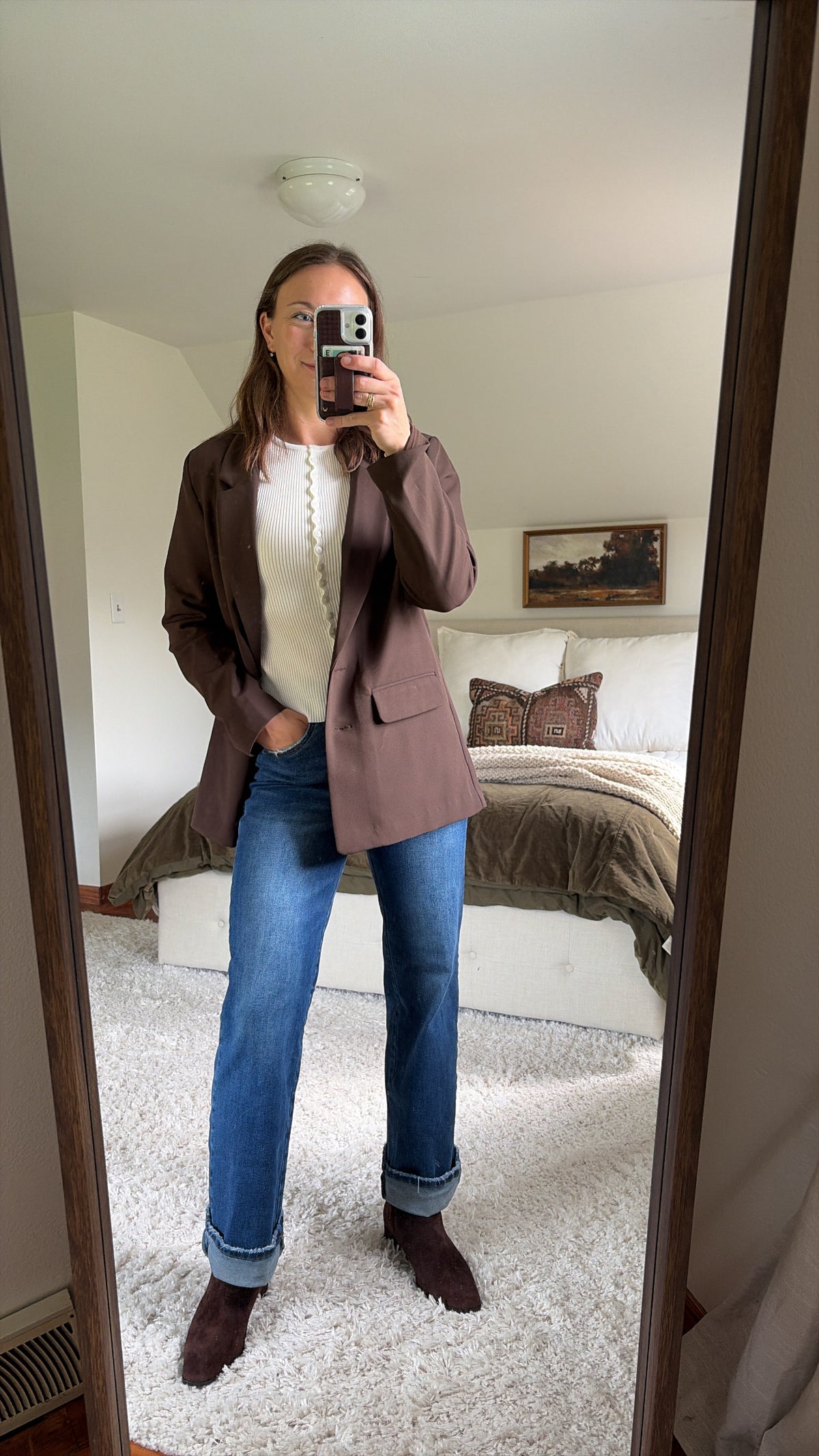 Ribbed Scalloped Long Sleeve