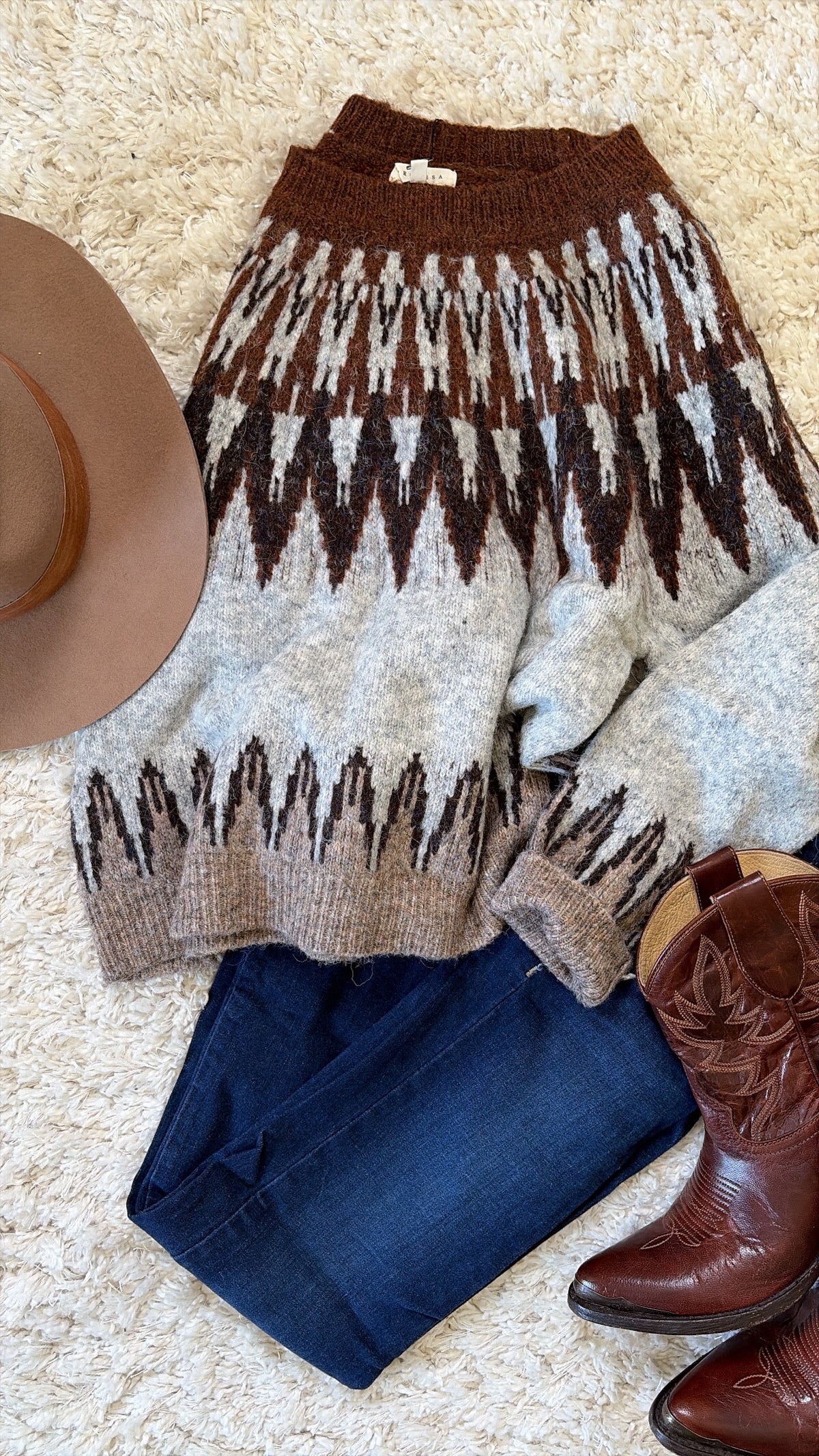 Fair Isle Pullover Sweater