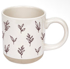 Brown Leaves Stoneware Mug